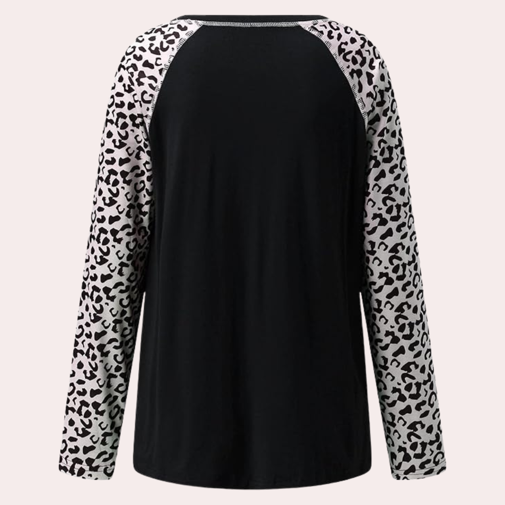 Rayla - Langarm-Shirt mit Leopardenmuster für Damen