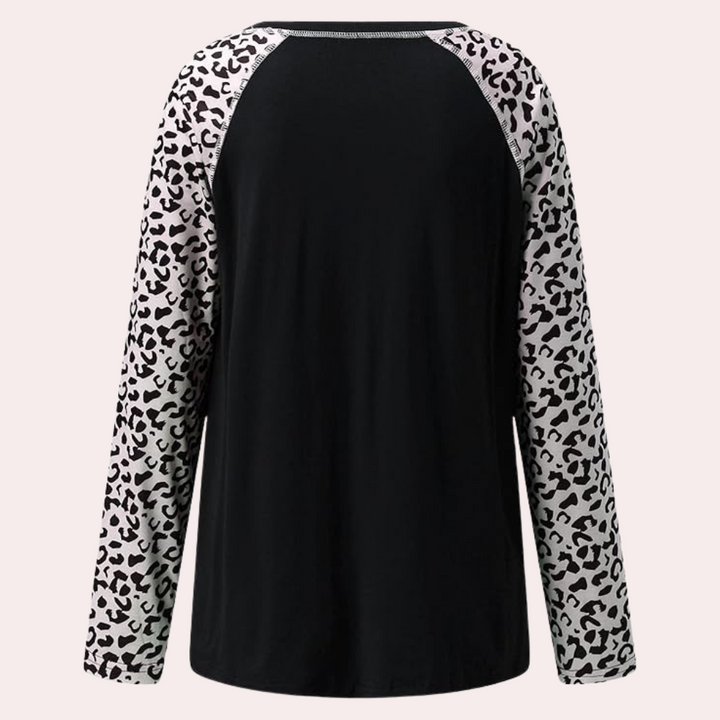 Rayla - Langarm-Shirt mit Leopardenmuster für Damen